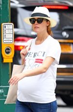 Pregnant ROSE BYRNE Out and About in New York 09/15/2017