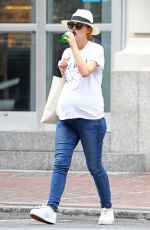 Pregnant ROSE BYRNE Out and About in New York 09/15/2017