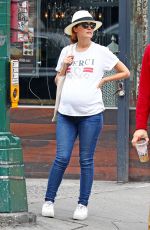 Pregnant ROSE BYRNE Out and About in New York 09/15/2017