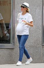Pregnant ROSE BYRNE Out and About in New York 09/15/2017