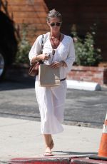 RACHEL HUNTER Leaves a Salon in West Hollywood 09/01/2017