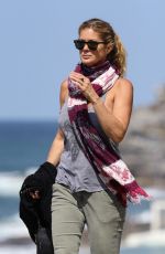 RACHEL HUNTER Out at Bondi Beach in Sydney 09/20/2017