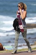 RACHEL HUNTER Out at Bondi Beach in Sydney 09/20/2017