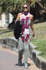 RACHEL HUNTER Out at Bondi Beach in Sydney 09/20/2017
