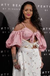 RIHANNA at Fenty Beauty by Rihanna Launch in Madrid 09/23/2017