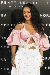 RIHANNA at Fenty Beauty by Rihanna Launch in Madrid 09/23/2017