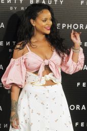 RIHANNA at Fenty Beauty by Rihanna Launch in Madrid 09/23/2017