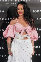 RIHANNA at Fenty Beauty by Rihanna Launch in Madrid 09/23/2017