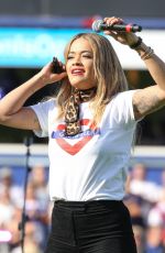 RITA ORA at #game4grenfell at Loftus Road in London 09/02/2017