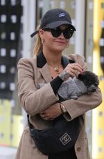 RITA ORA Out With Her Dog in London 09/24/2017