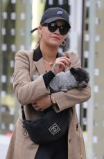 RITA ORA Out With Her Dog in London 09/24/2017