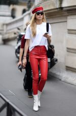 ROMEE STRIJD Arrives at Balmain Fashion Show in Paris 09/28/2017