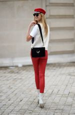ROMEE STRIJD Arrives at Balmain Fashion Show in Paris 09/28/2017