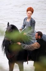 SAOIRSE RONAN on the Set of Mary Queen of Scots in Scotland 09/11/2017