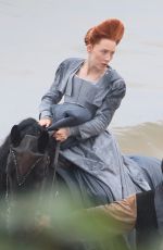 SAOIRSE RONAN on the Set of Mary Queen of Scots in Scotland 09/11/2017