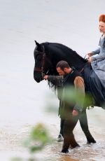 SAOIRSE RONAN on the Set of Mary Queen of Scots in Scotland 09/11/2017