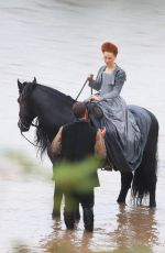 SAOIRSE RONAN on the Set of Mary Queen of Scots in Scotland 09/11/2017