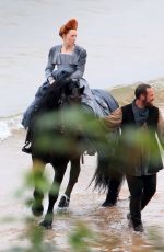 SAOIRSE RONAN on the Set of Mary Queen of Scots in Scotland 09/11/2017