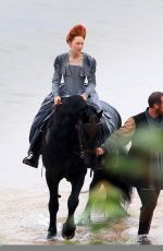 SAOIRSE RONAN on the Set of Mary Queen of Scots in Scotland 09/11/2017
