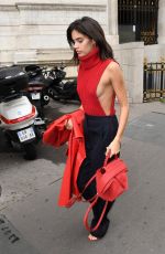 SARA SAMPAIO Arrives at Balmain Fashion Show in Paris 09/28/2017