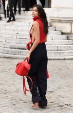 SARA SAMPAIO Arrives at Balmain Fashion Show in Paris 09/28/2017