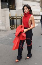 SARA SAMPAIO Arrives at Balmain Fashion Show in Paris 09/28/2017
