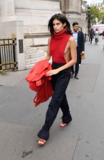 SARA SAMPAIO Arrives at Balmain Fashion Show in Paris 09/28/2017