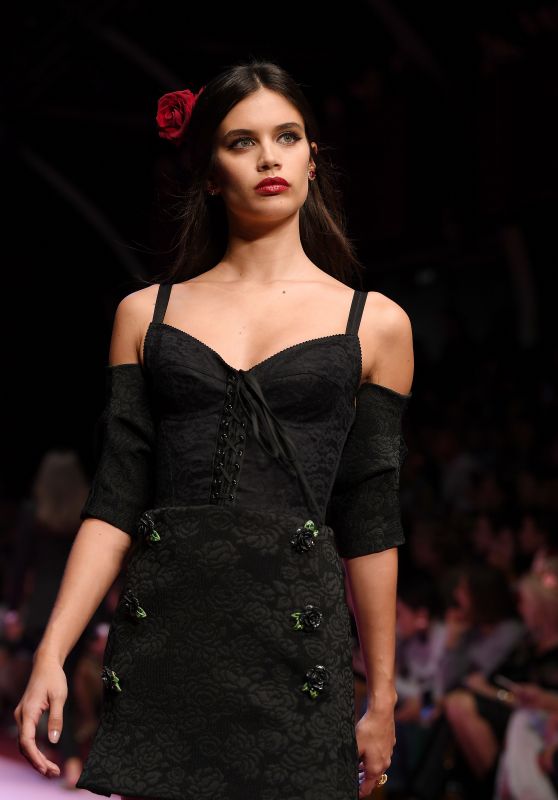 SARA SAMPAIO at Dolce & Gabbana Fashion Show at Milan Fashion Week 09/24/2017