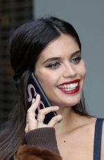 SARA SAMPAIO Leaves Dolce and Gabbana Fashion Show in Milan 09/24/2017