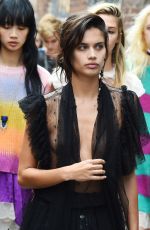 SARA SAMPAIO Out at New York Fashion Week 09/11/2017