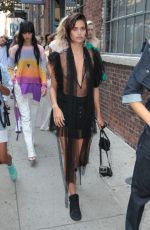 SARA SAMPAIO Out at New York Fashion Week 09/11/2017