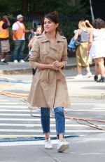 SELENA GOMEZ at Woody Allen Movie Set in New York 09/21/2017