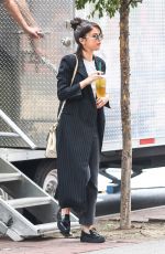 SELENA GOMEZ at Woody Allen Movie Set in New York 09/21/2017