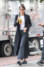 SELENA GOMEZ at Woody Allen Movie Set in New York 09/21/2017
