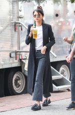 SELENA GOMEZ at Woody Allen Movie Set in New York 09/21/2017