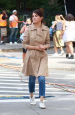 SELENA GOMEZ at Woody Allen Movie Set in New York 09/21/2017