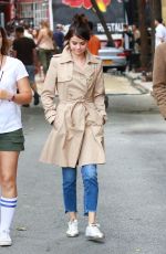 SELENA GOMEZ at Woody Allen Movie Set in New York 09/21/2017