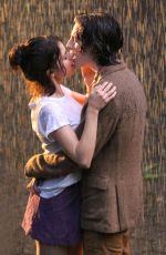 SELENA GOMEZ Kissing on the Rain on the Set of Untitled Woody Allen Project 09/26/2017