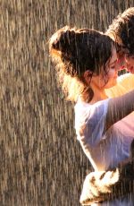 SELENA GOMEZ Kissing on the Rain on the Set of Untitled Woody Allen Project 09/26/2017