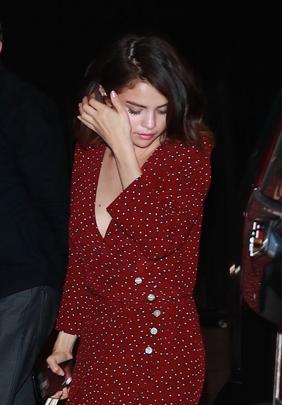 SELENA GOMEZ Leaves Stage Door for Dear Evan Hansen in New York 09/28/2017