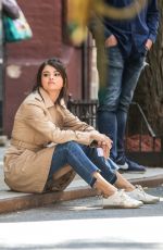SELENA GOMEZ on the Set of a Woody Allen Movie in New York 09/11/2017
