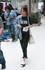 SELENA GOMEZ on the Set of a Woody Allen Movie in New York 09/18/2017