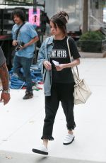 SELENA GOMEZ on the Set of a Woody Allen Movie in New York 09/18/2017
