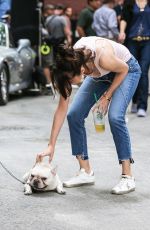 SELENA GOMEZ on the Set of a Woody Allen New Movie in New York 09/21/2017