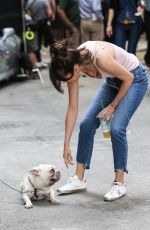 SELENA GOMEZ on the Set of a Woody Allen New Movie in New York 09/21/2017