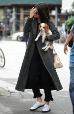 SELENA GOMEZ Out with Her Dog in New York 09/19/2017