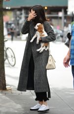 SELENA GOMEZ Out with Her Dog in New York 09/19/2017