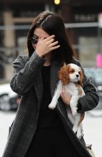 SELENA GOMEZ Out with Her Dog in New York 09/19/2017