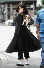 SELENA GOMEZ Out with Her Dog in New York 09/19/2017