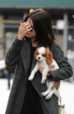 SELENA GOMEZ Out with Her Dog in New York 09/19/2017